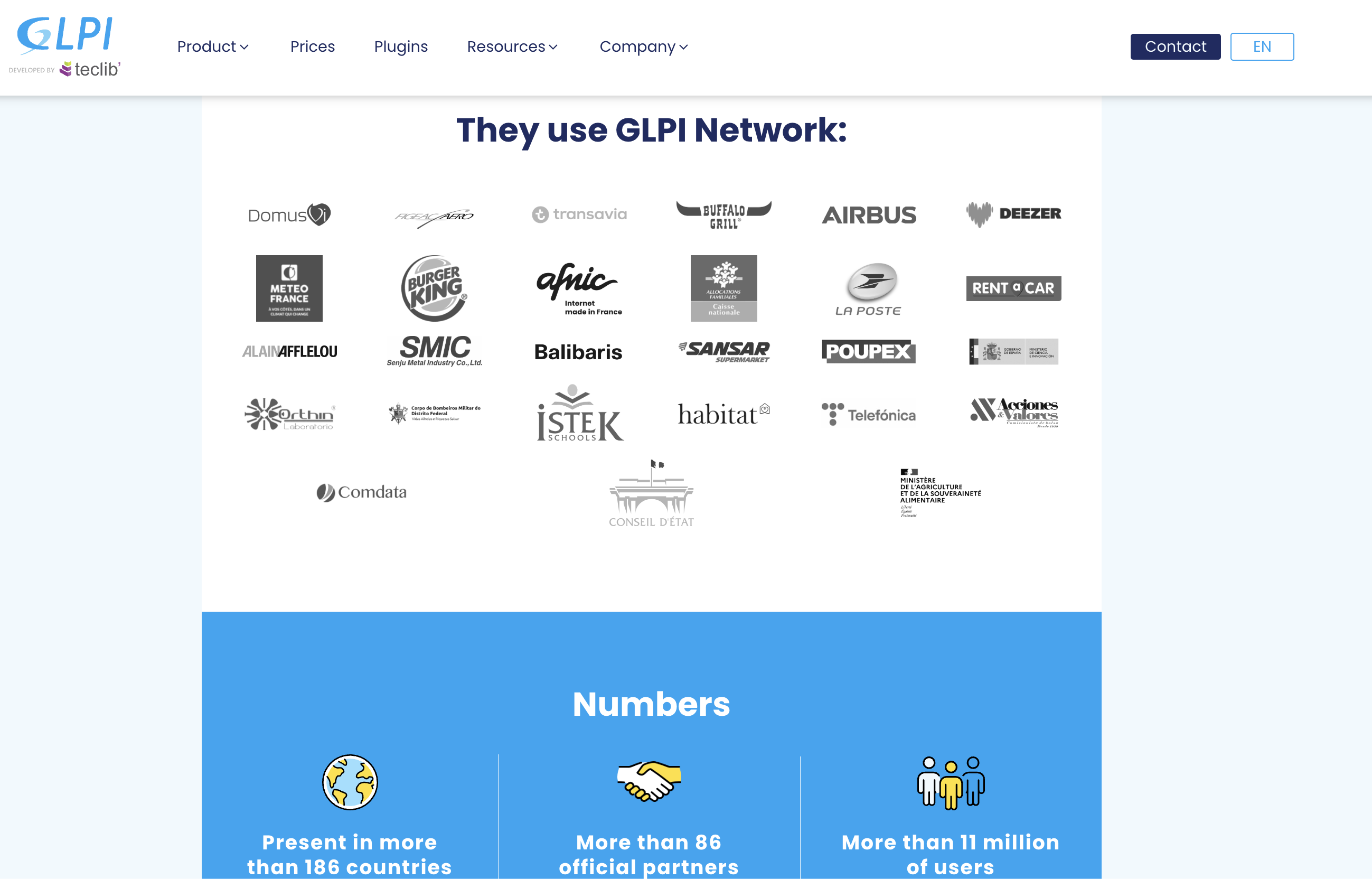 Organisations that use GLPI